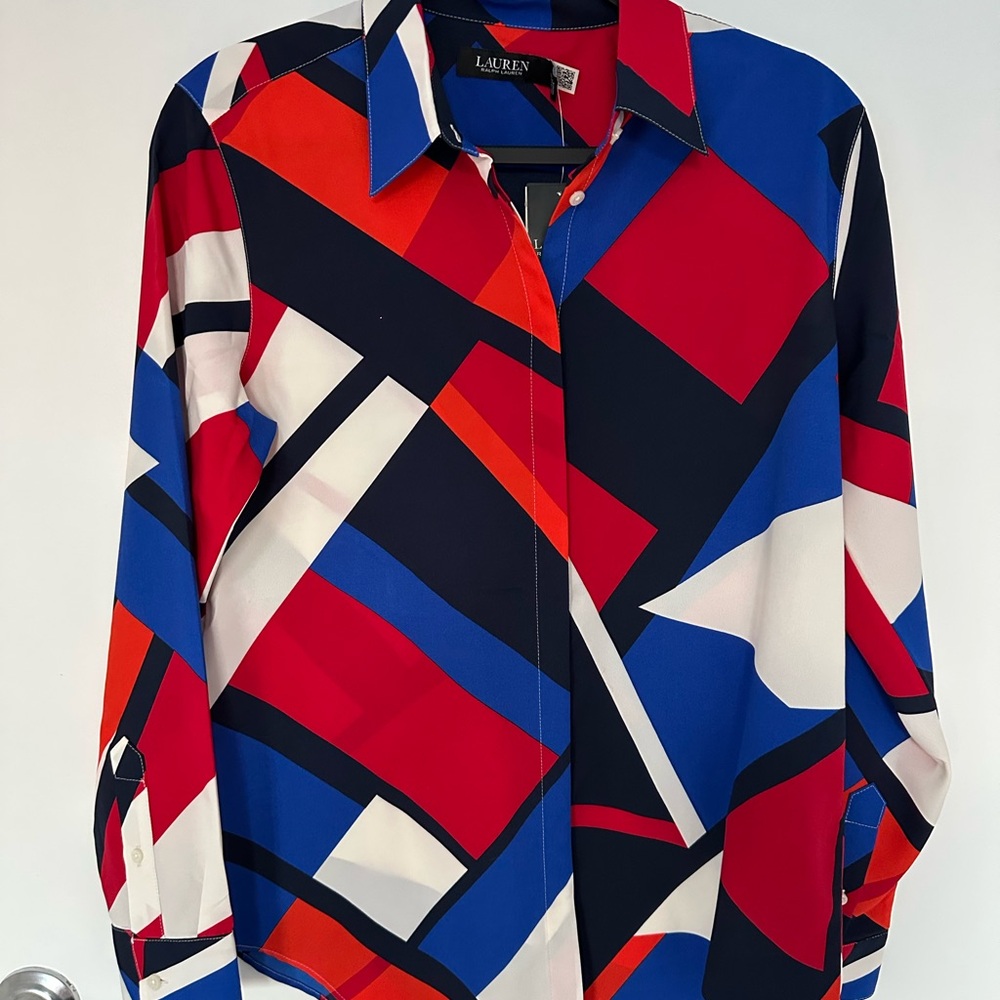 Lauren Colorblock Button-Up Shirt